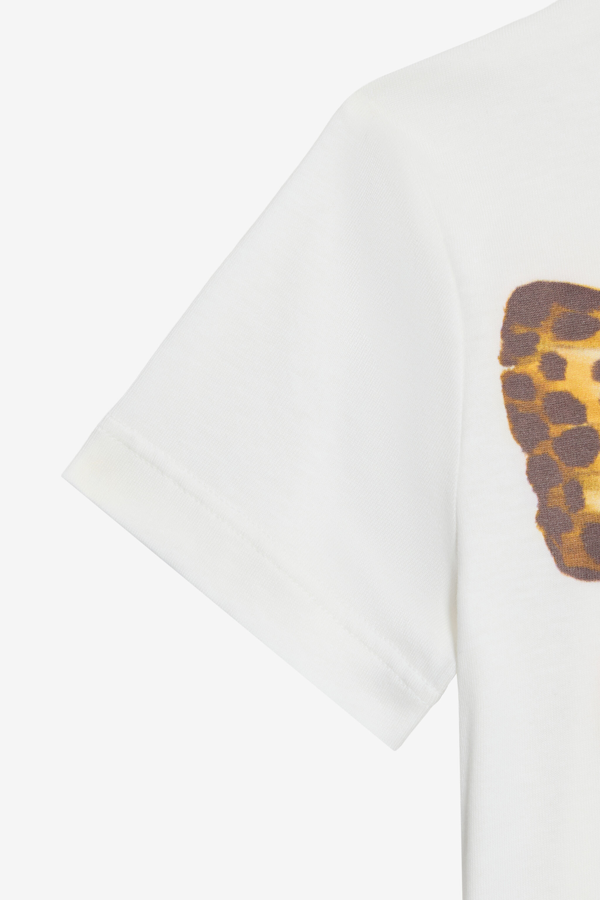 JU Milk White T-Shirt with Butterfly Print MILKY WHITE VJT62E-JD001