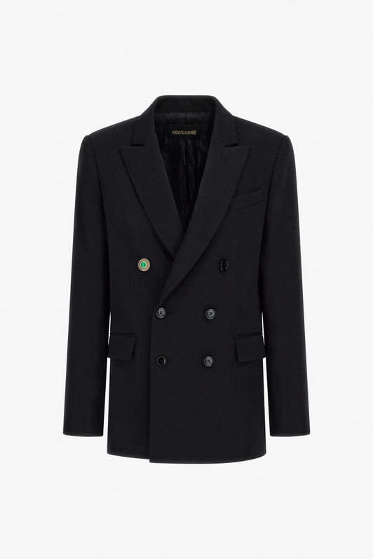 RC Double-breasted Blazer Noir TKT409-WP034