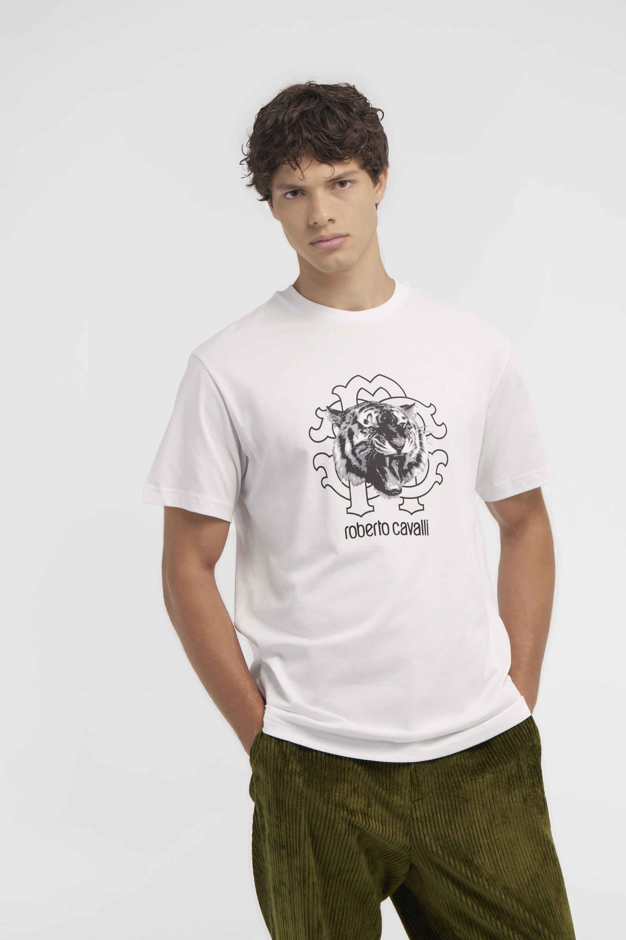 RC T-shirt with Jaguar logo and print White NOT60Q-JD060