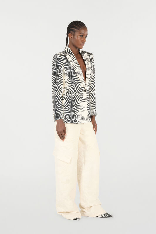 RC Blazer À Imprimé White Tigresse Noir/Blanc UKT401-ORN49