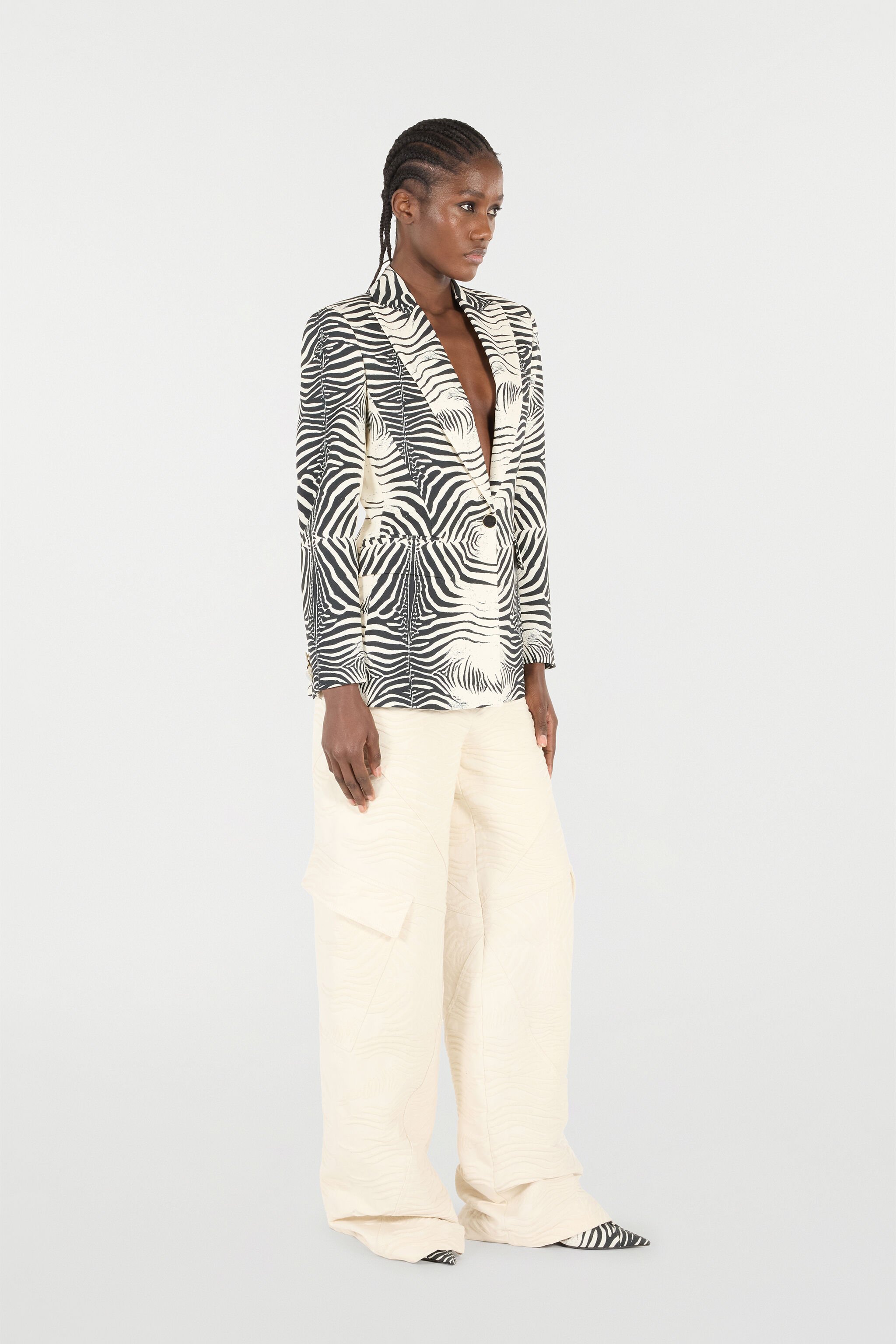 RC Blazer À Imprimé White Tigresse Noir/Blanc UKT401-ORN49