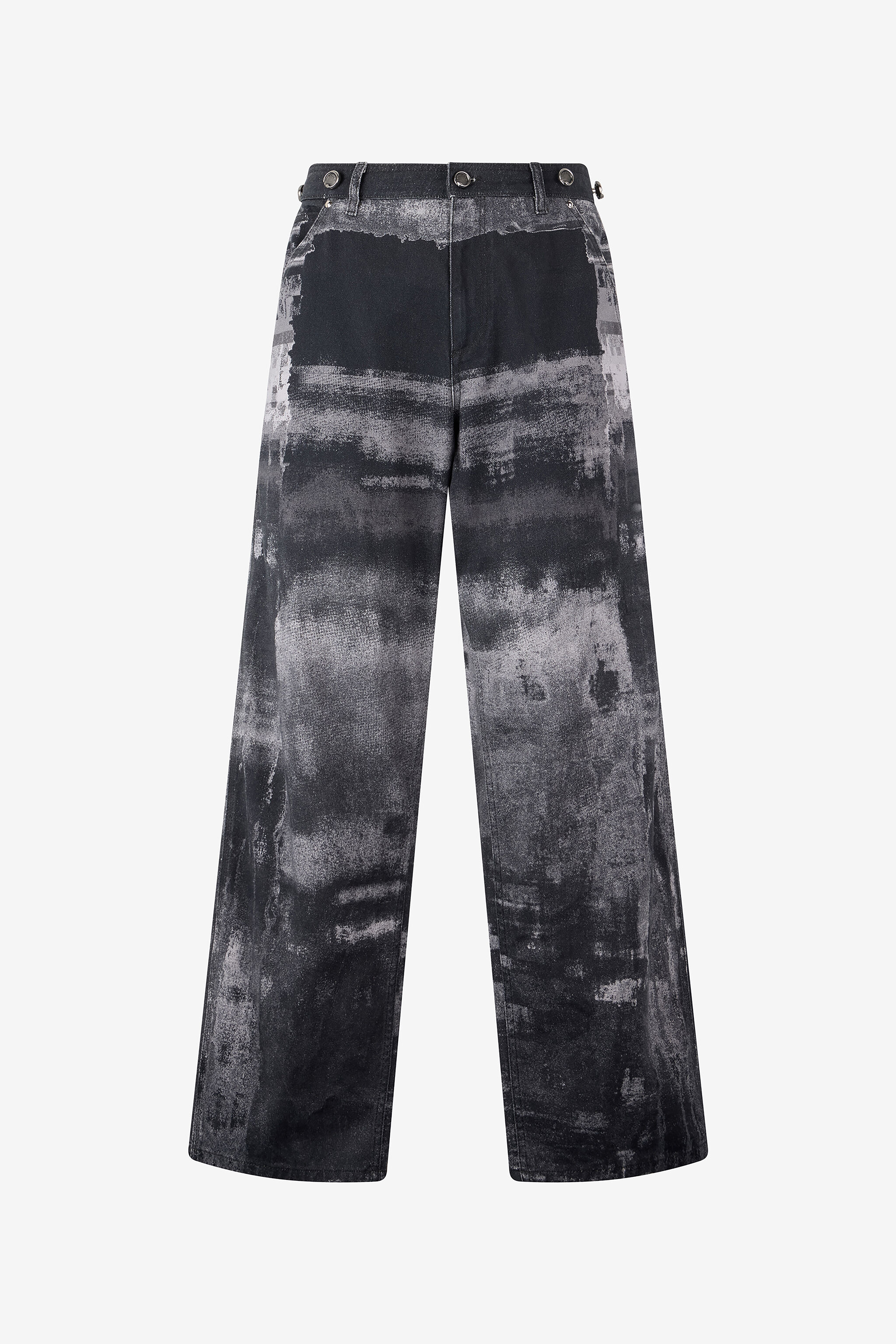 RC Pure Cotton Pants with Used Effect Black VNJ232-4NP69