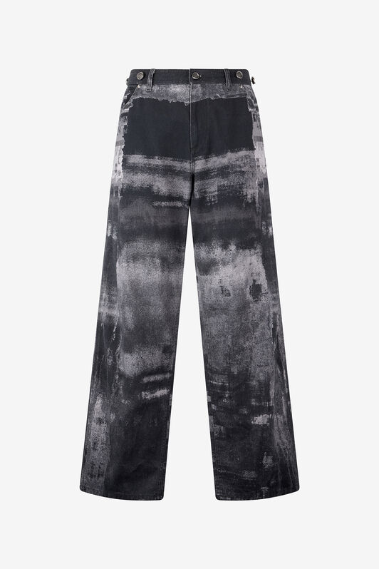 RC Pure Cotton Pants with Used Effect RC Pure Cotton Pants with Used Effect Black VNJ232-4NP69