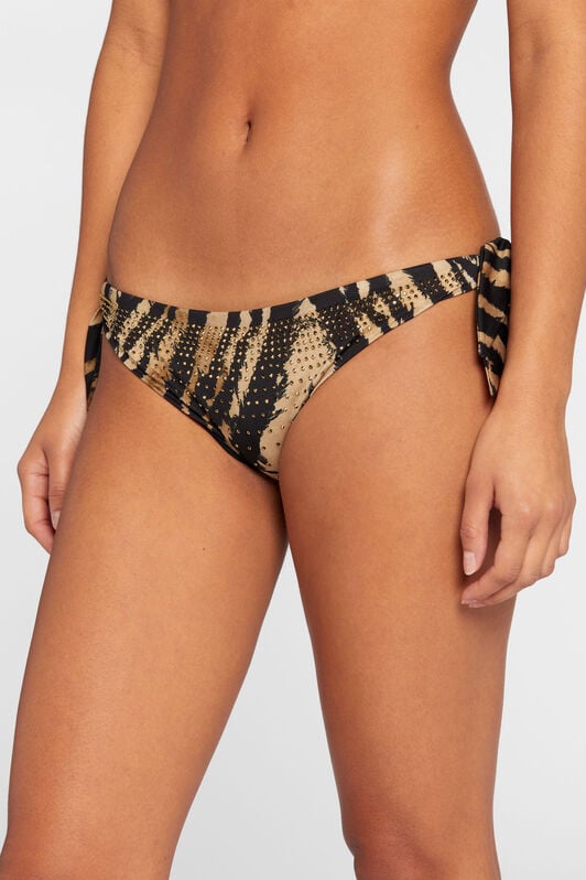 UG Crystal-Embellished Freedom-Print Bikini Briefs UG Crystal-Embellished Freedom-Print Bikini Briefs MARRONE/NATURALE NYW04C-HVB79