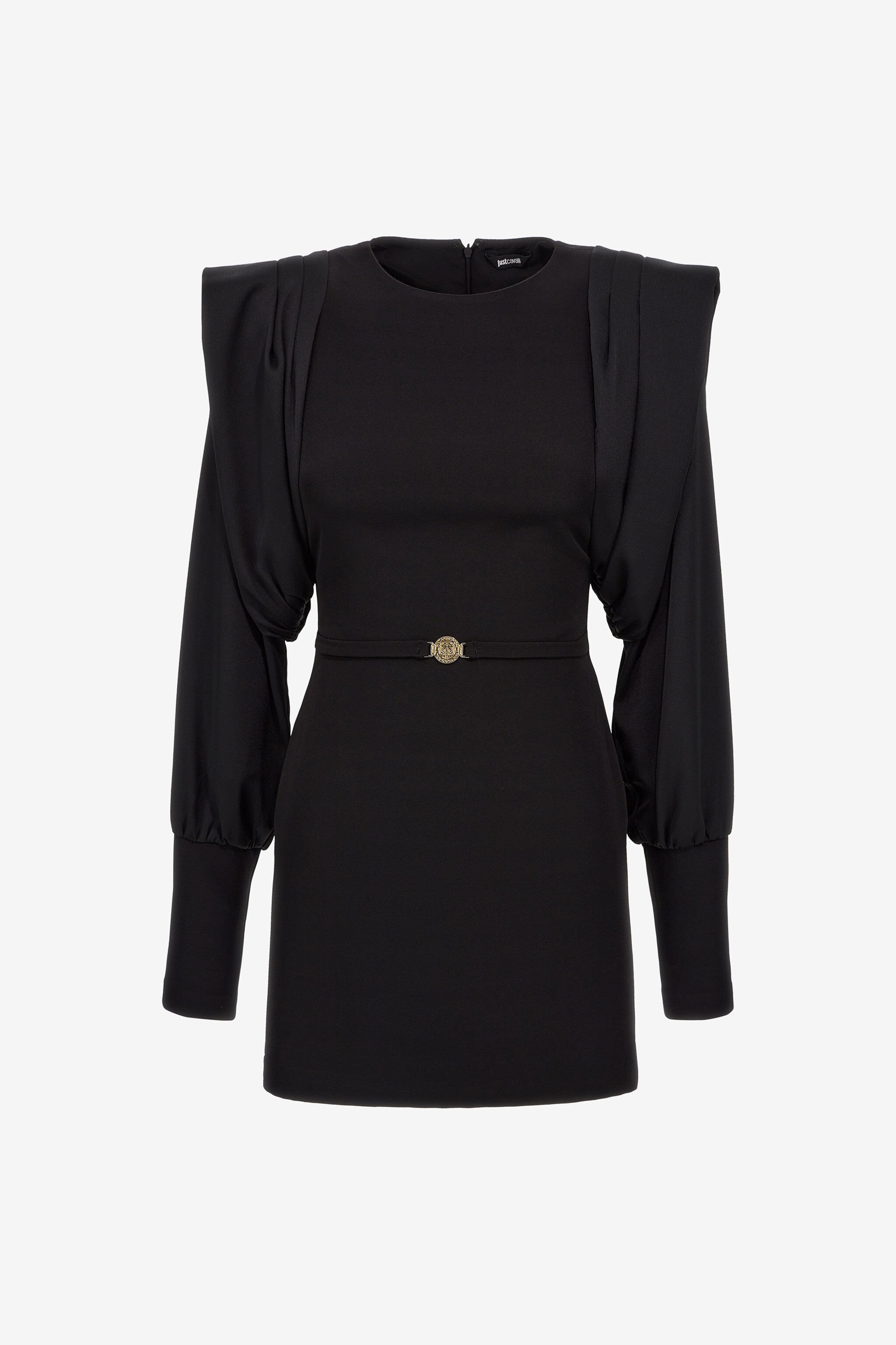JC Just Cavalli Tiger Logo Mini Dress Black RKT951-RK460