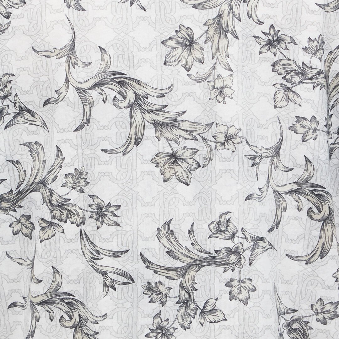 RC Polo Shirt With Floral Print WHITE OOT64A-XKO64