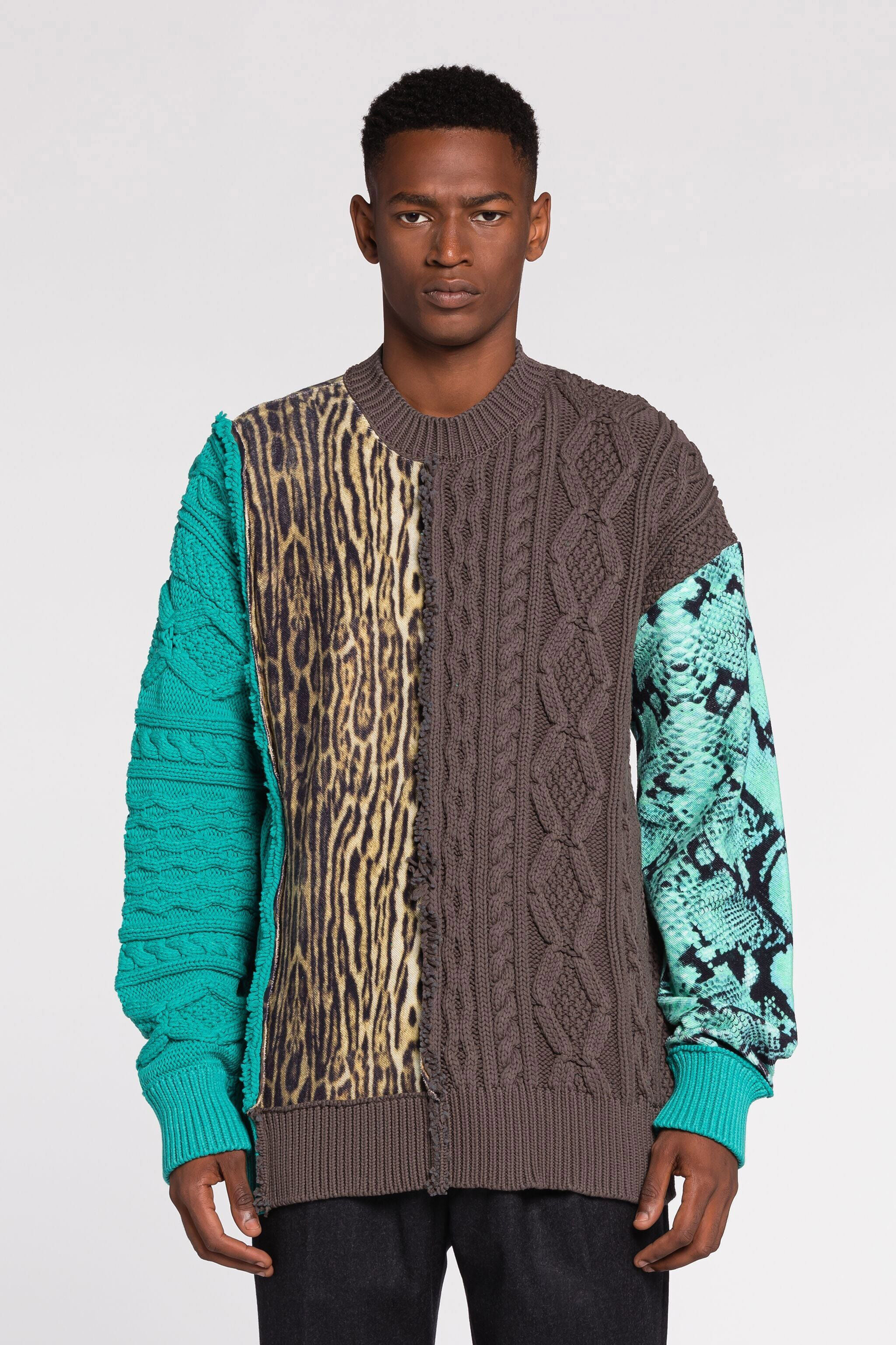 RC Pullover mit Patchwork-Detail PISCINA PRM610-MZ100