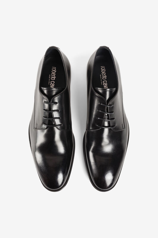 RC Logo plaque leather Derby shoes Black RRS025-PZA84