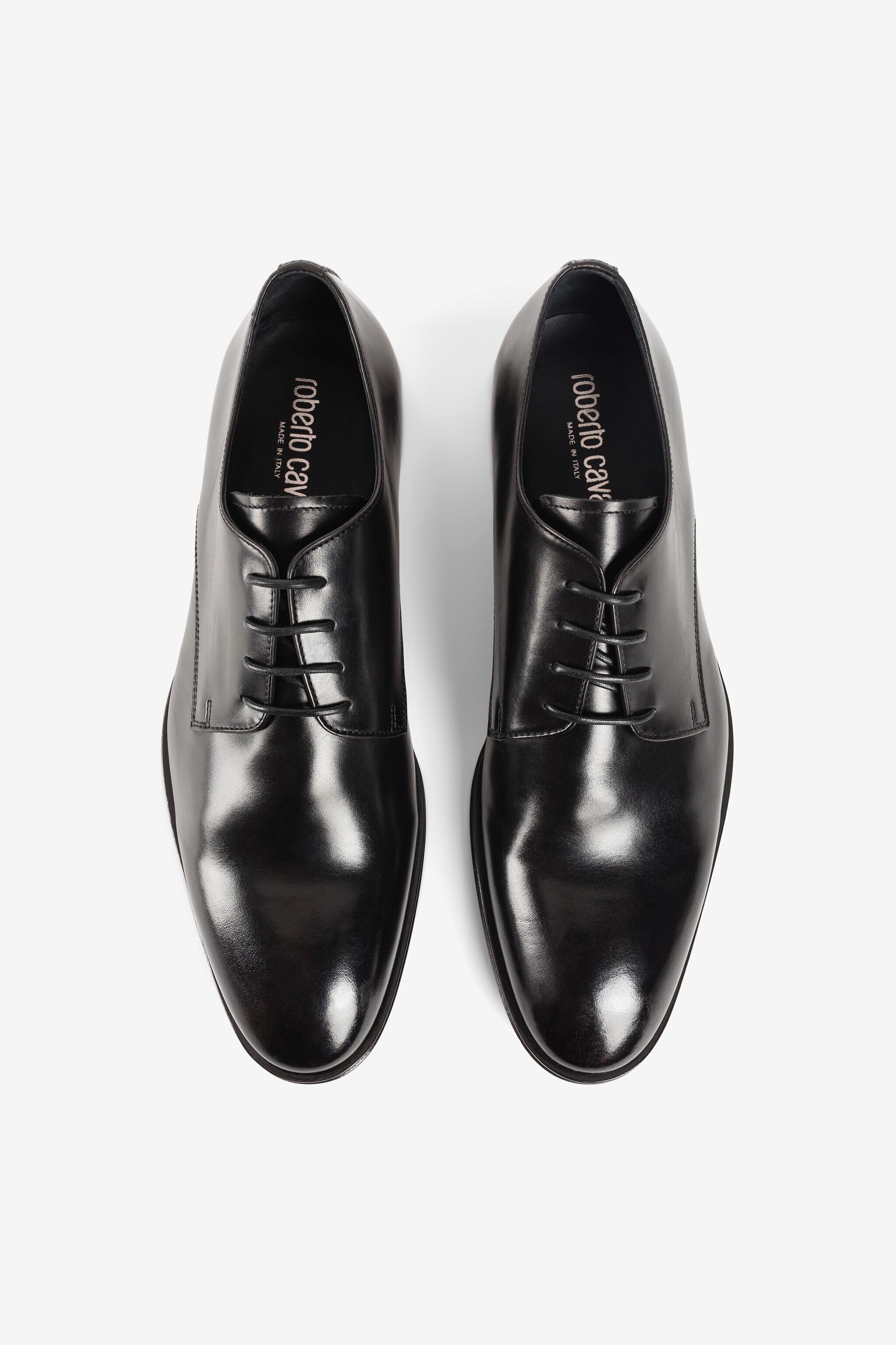 RC Logo plaque leather Derby shoes Black RRS025-PZA84