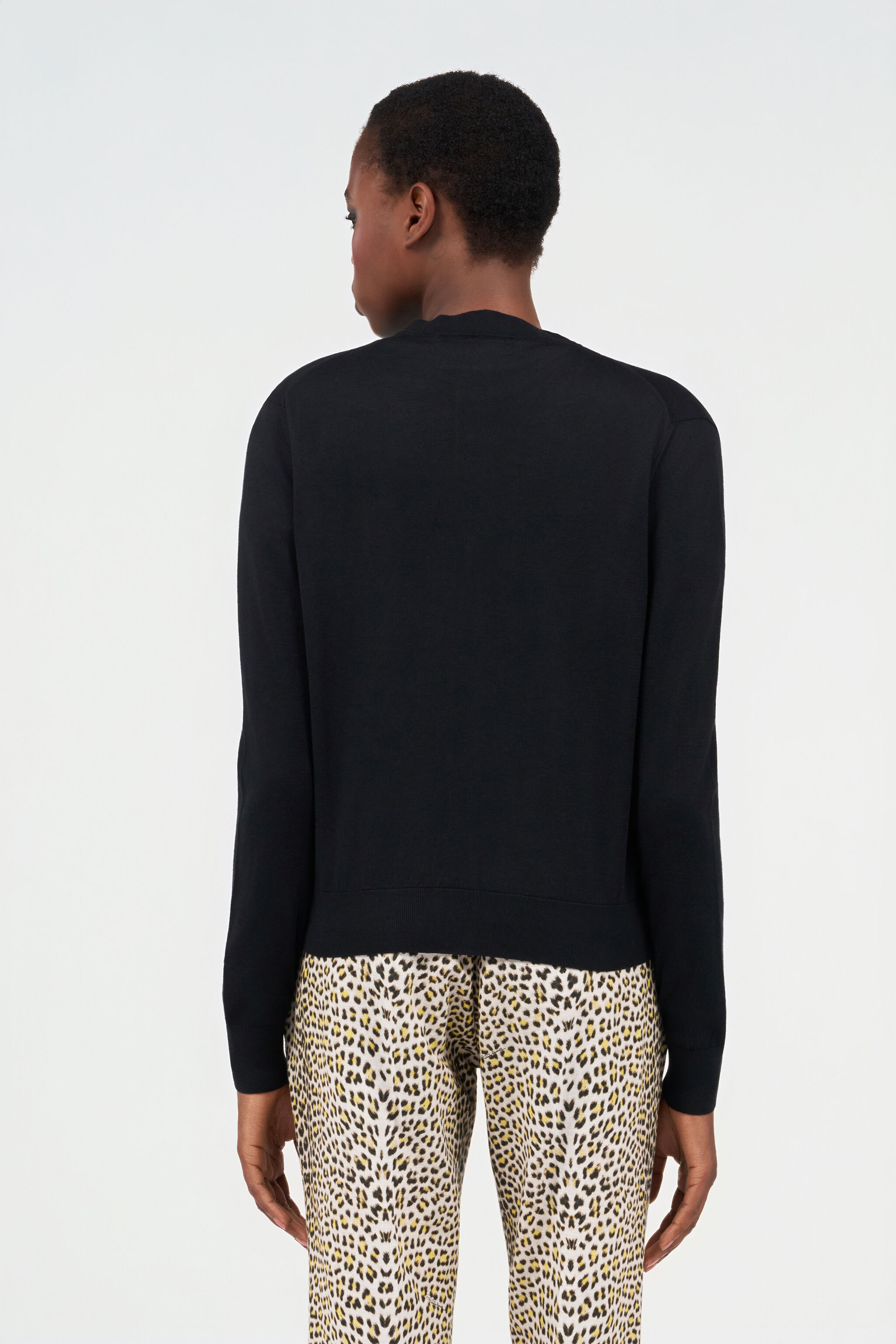 RC Wool cardigan Black UWM901-WH003