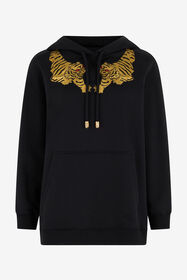 RC Sudadera Negra Con Bordado De Tigre BLACK WQT67B-CF057