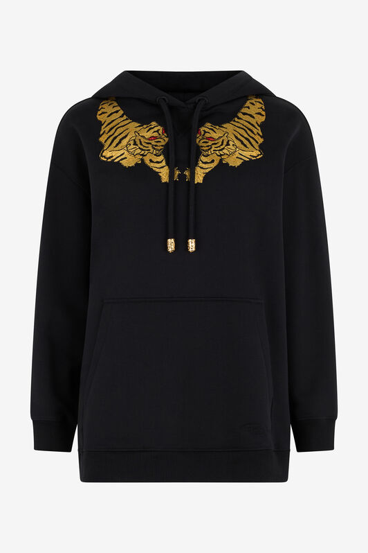 RC Sudadera Negra Con Bordado De Tigre BLACK WQT67B-CF057