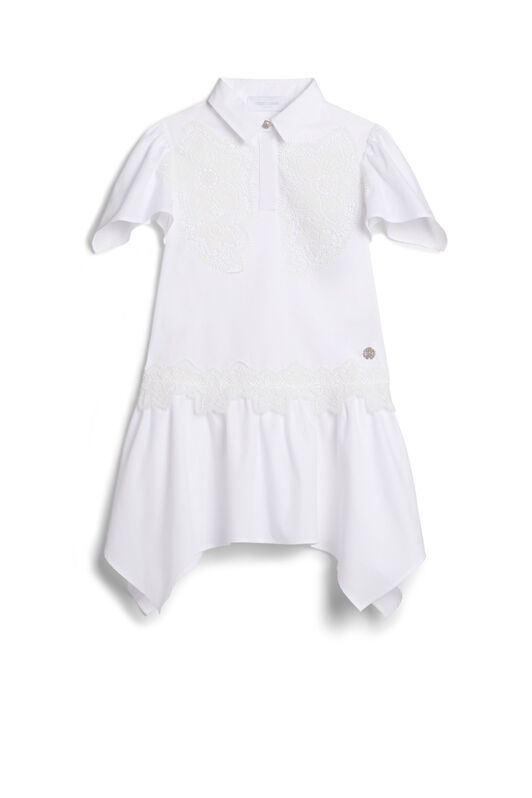 JU Abito con ricami WHITE IJT10E-FN054