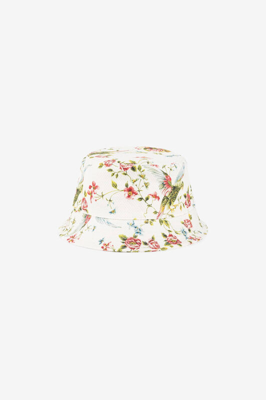 JU Floral-Print Bucket Hat White OJI015-CH045