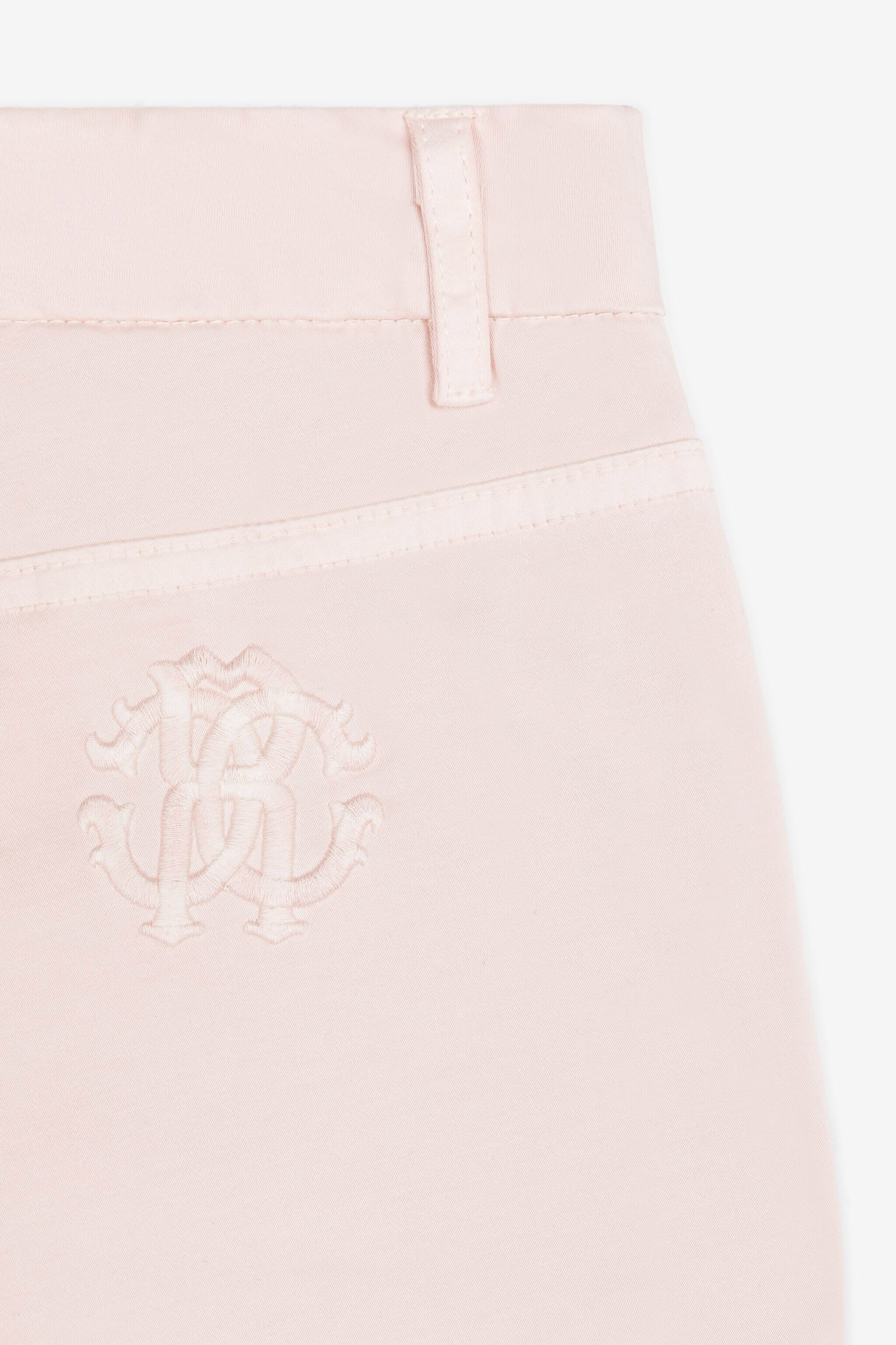 JU RC Monogram-Embroidered Trousers Pink RJT21A-FN012
