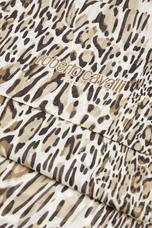 UG Ikat Leopard cotton stole NATURAL IYZ00Q-KGQ28