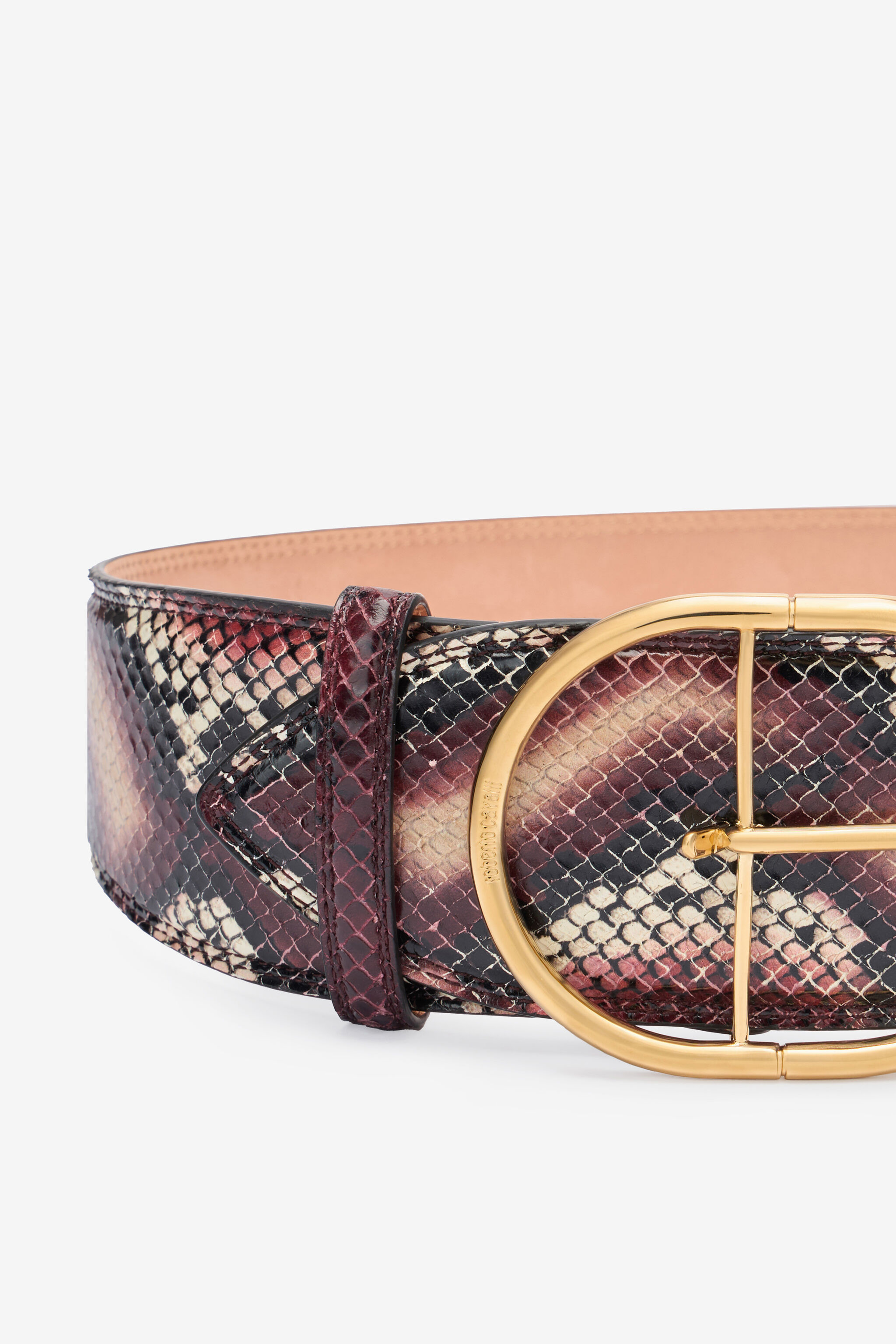 RC Shaped belt in printed leather Purple TWC003-PZ02S