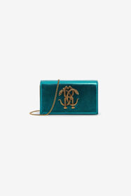 RC Shoulder bag with Monogram Mirror Snake Light blue SKB112-PN199