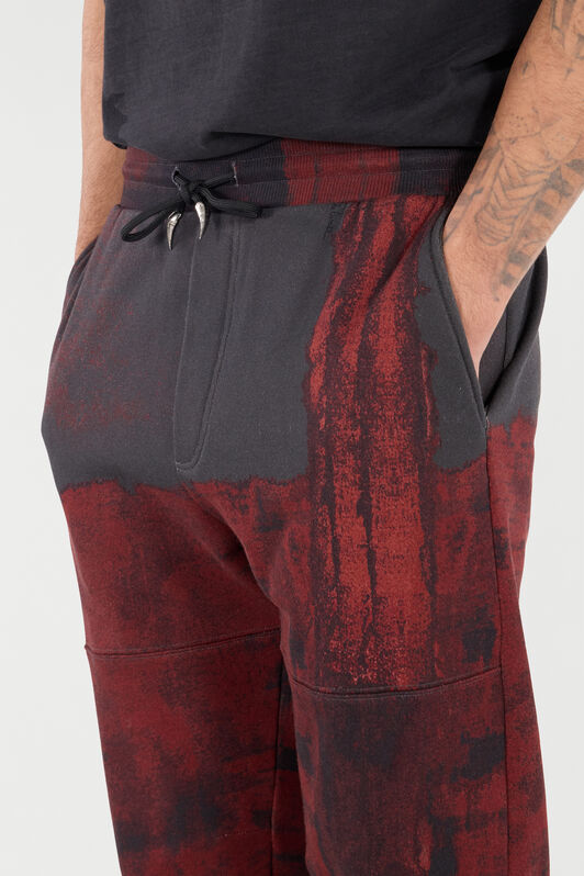 RC Cotton Pants with Drawstring and Fang Black/Red VNT25B-FOP69