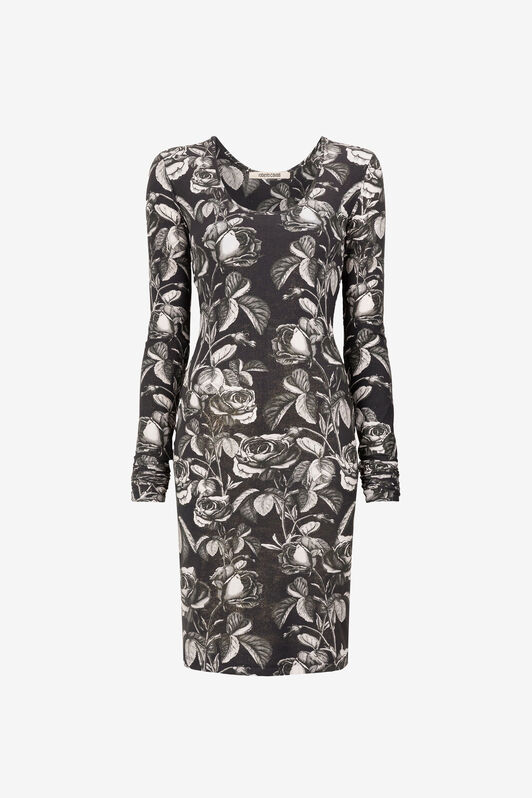 RC Rose-Print Dress RC Rose-Print Dress SILVER/BLACK PQT10B-LNF03