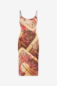 ${brand} Sheath Dress With Oriental Print ${colorDescription} ${masterID}