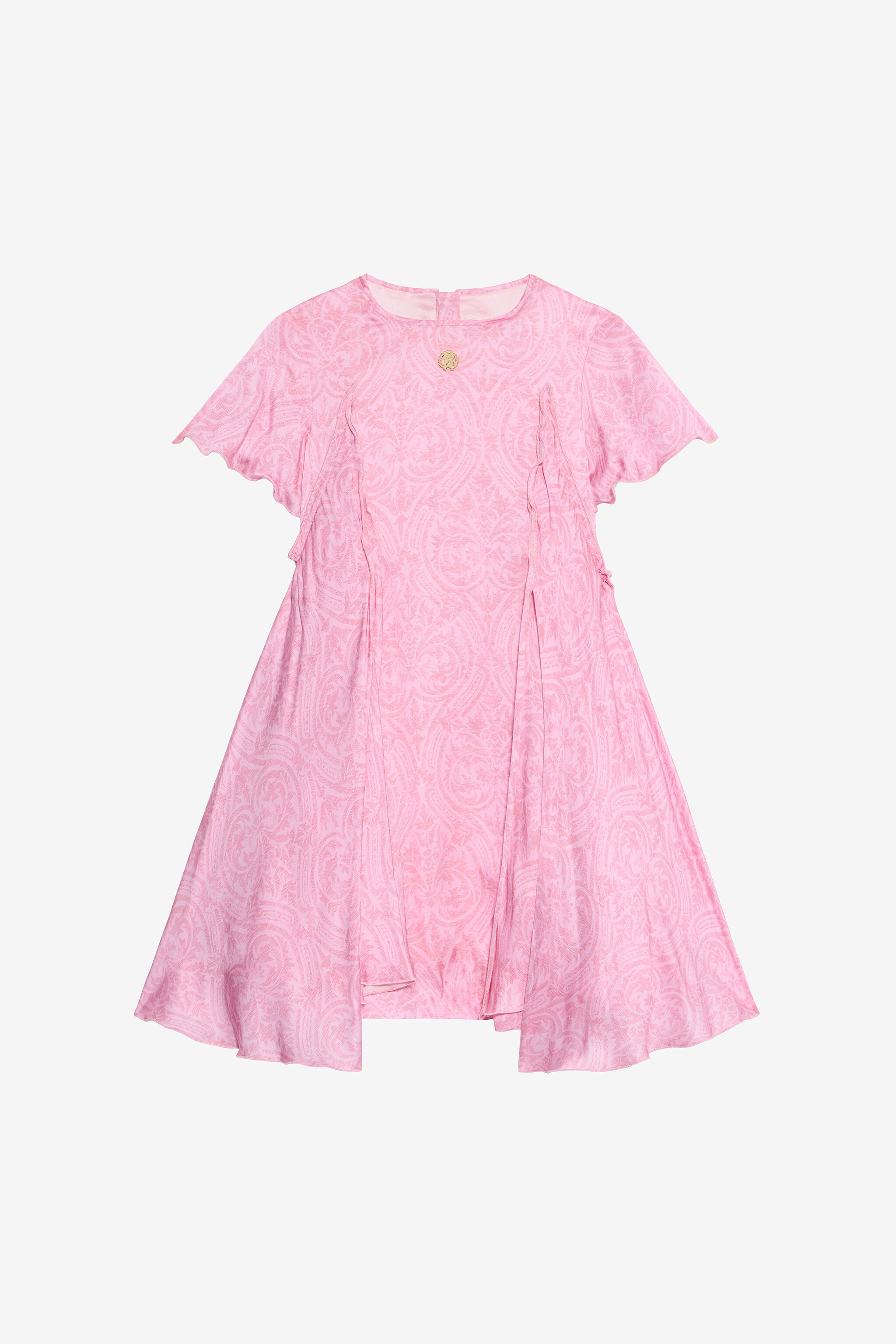 JU Baby Pink Dress with Floral Print BABY ROSE VJT10D-6DP28