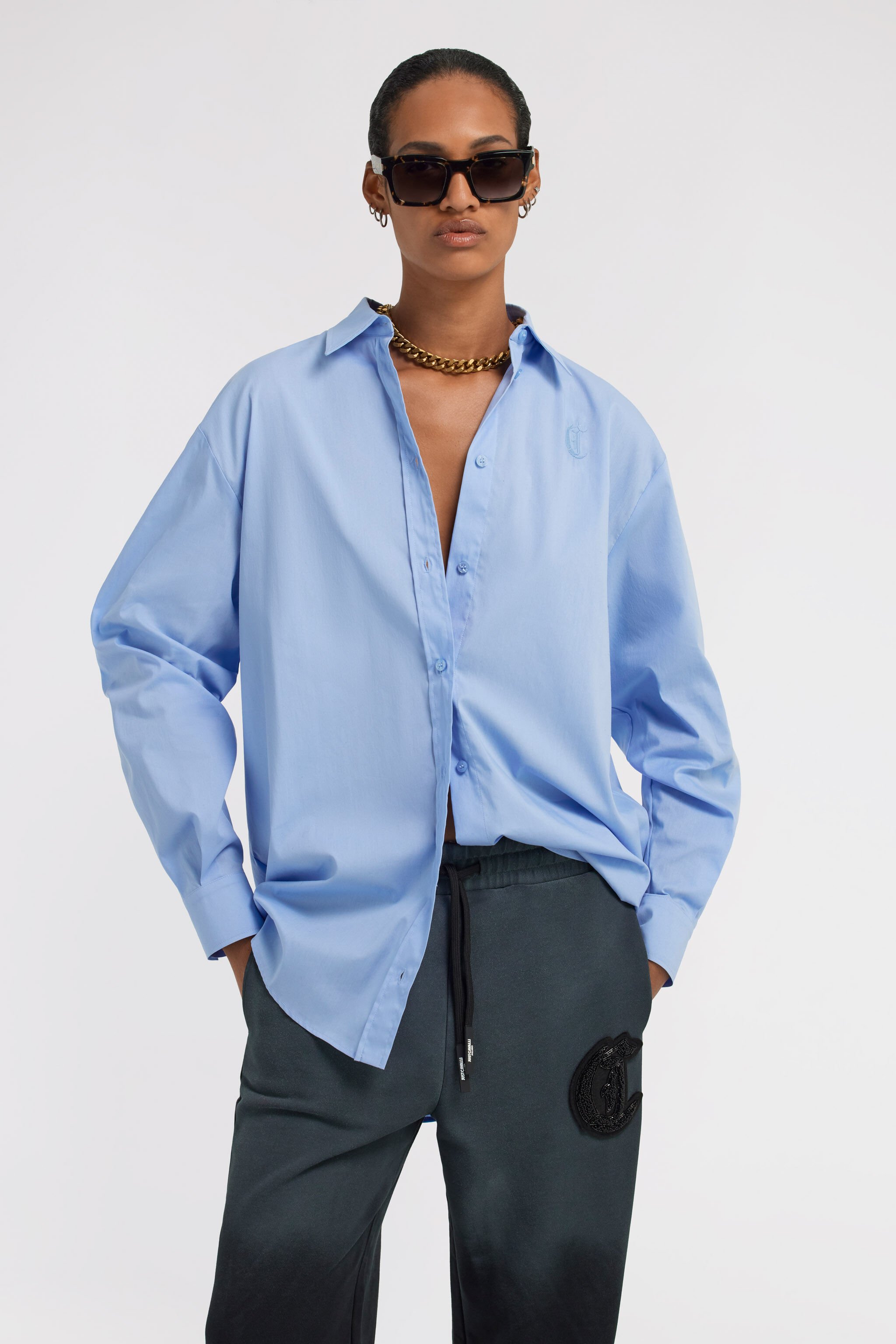 JC Just Cavalli Shirt Light blue TFT127-TF192