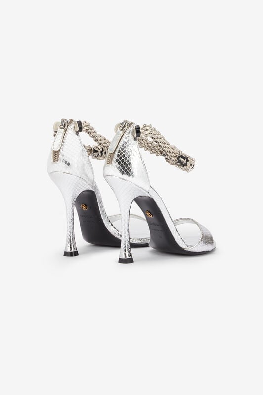 RC Metallic sandals with heels and tigers RC Metallic sandals with heels and tigers Silver UKS030-PZ579