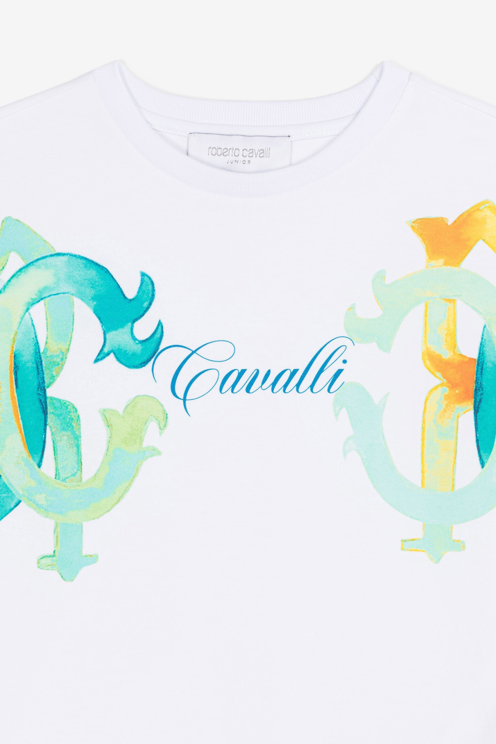 JU Logo-print short-sleeve T-shirt White QJT681-JV025
