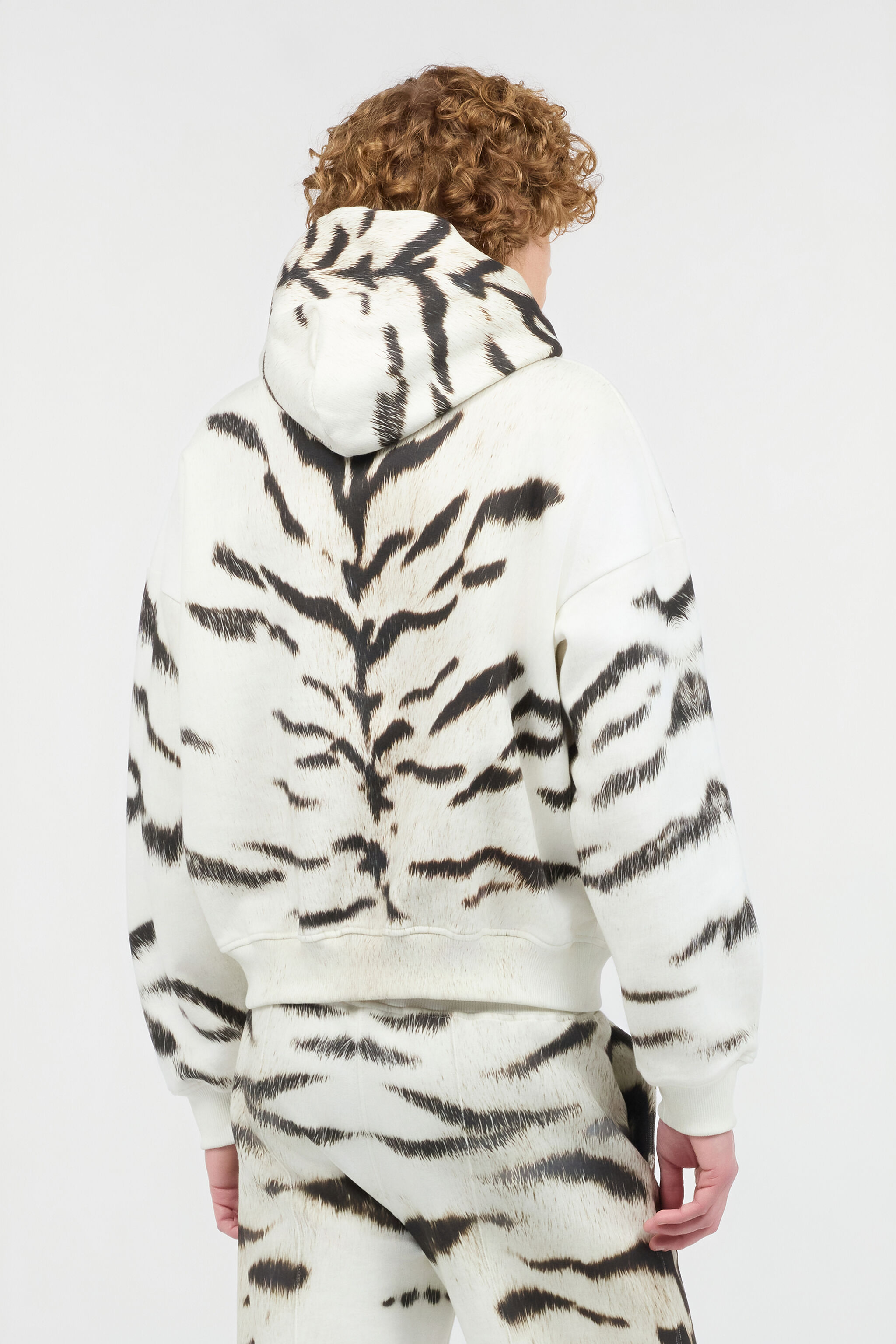 RC Herren-Sweatshirt Mit Print White Tigresse OGAT X Roberto Cavalli Schwarz/Weiß UNT69F-2GA39