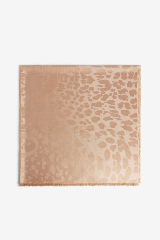 UG Schal mit Leoparden-Jacquardmuster und C Logo NUDE NYZ06Q-DJ066