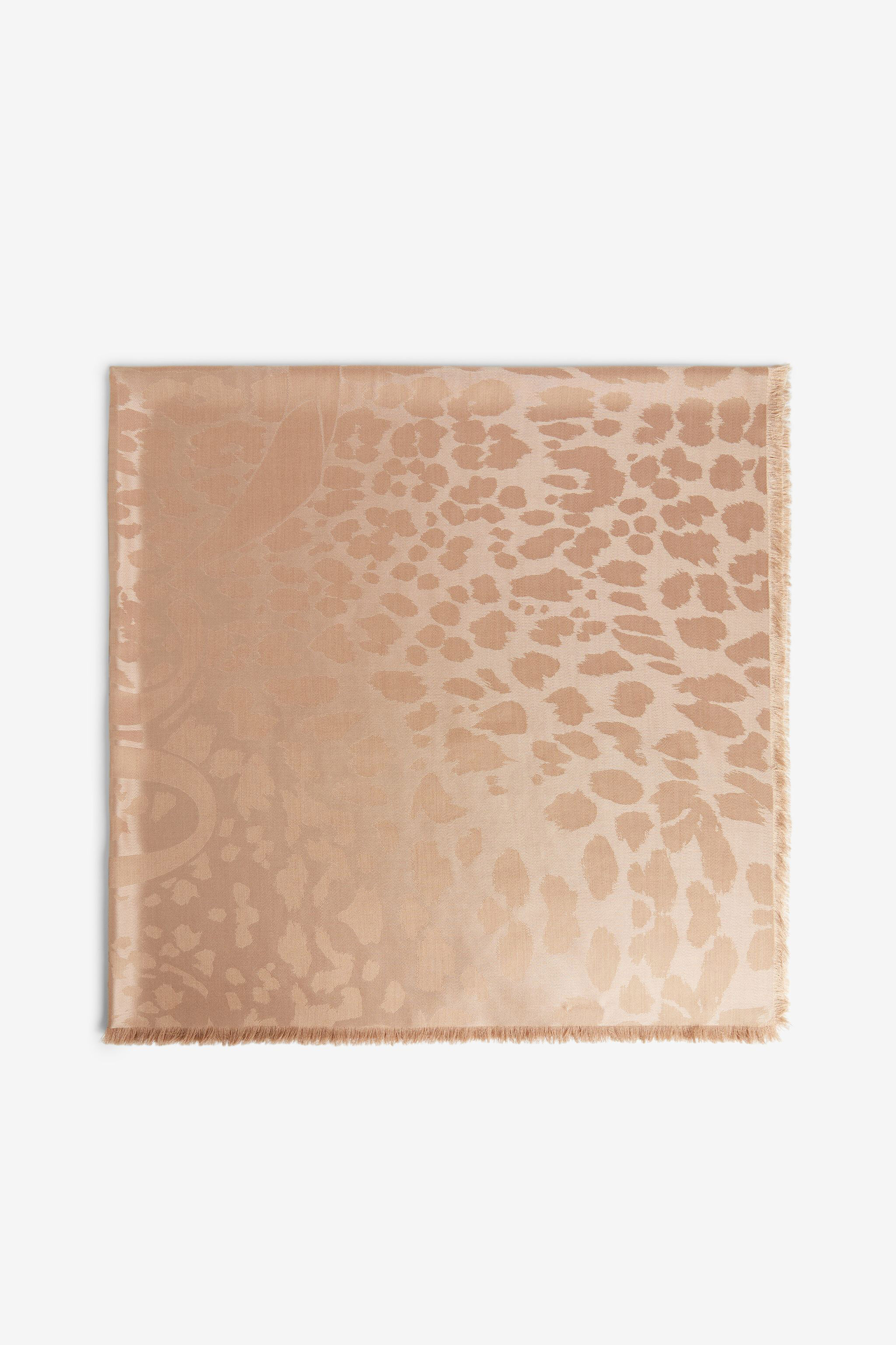 UG Schal mit Leoparden-Jacquardmuster und C Logo NUDE NYZ06Q-DJ066