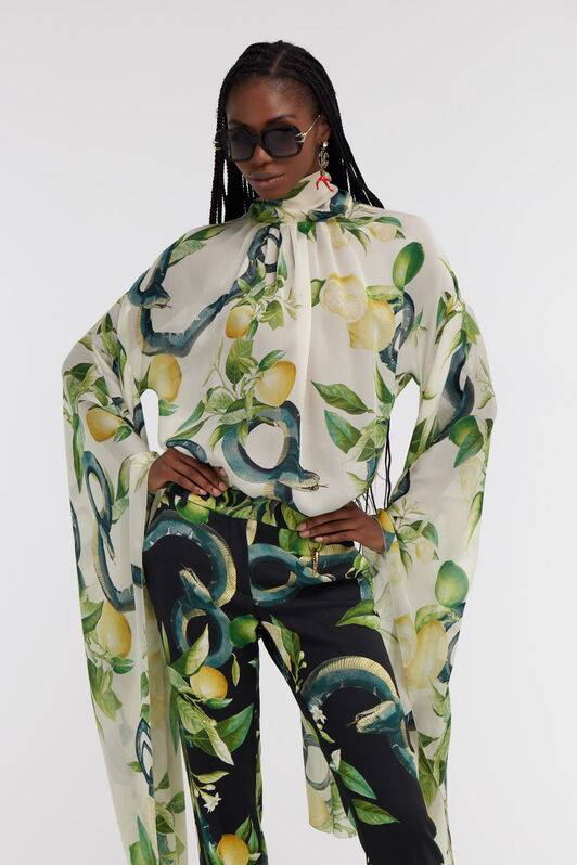 RC Lemon print shirt Ivoire SKT702-CTI89