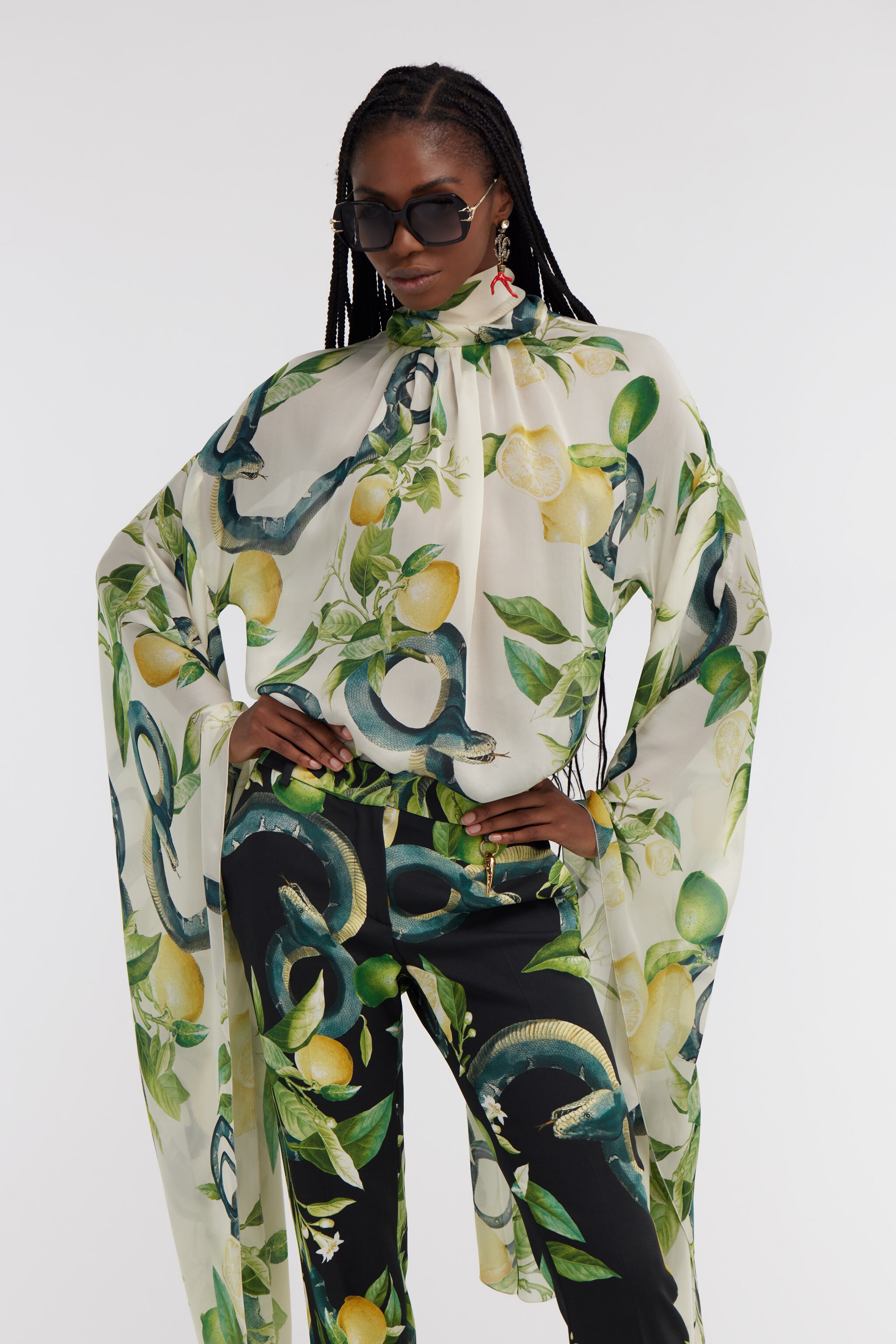 RC Lemon print shirt Ivoire SKT702-CTI89