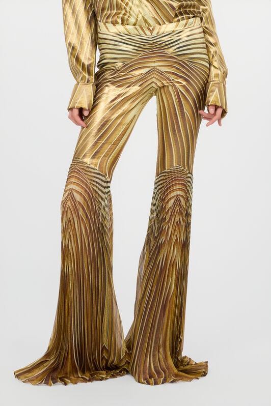 RC Flared Trousers with Ray Of Gold Print RC Flared Trousers with Ray Of Gold Print NATURAL/GOLD WWT200-FXS34