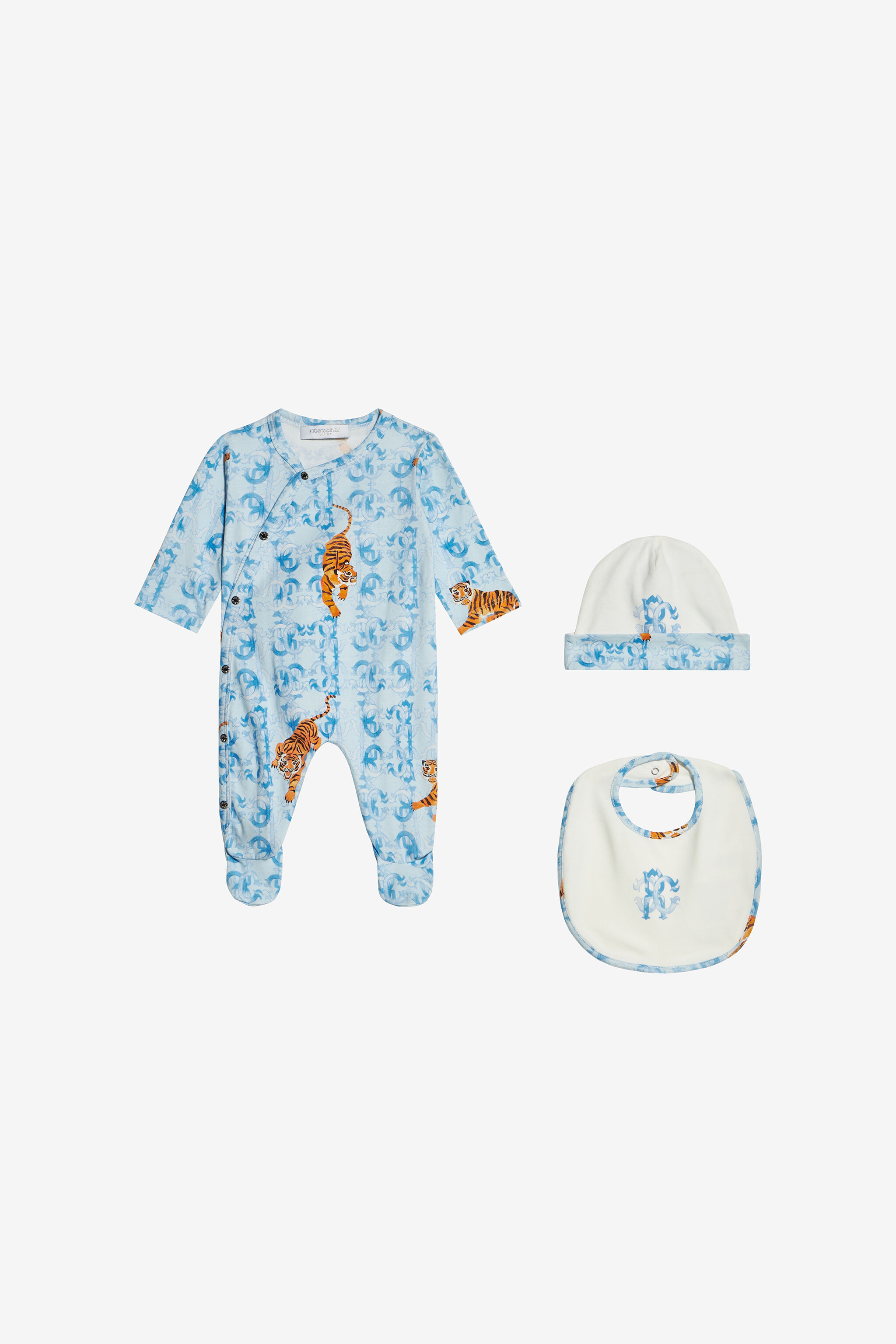 JU Tiger-print three-piece set Light blue QJT895-JVG20