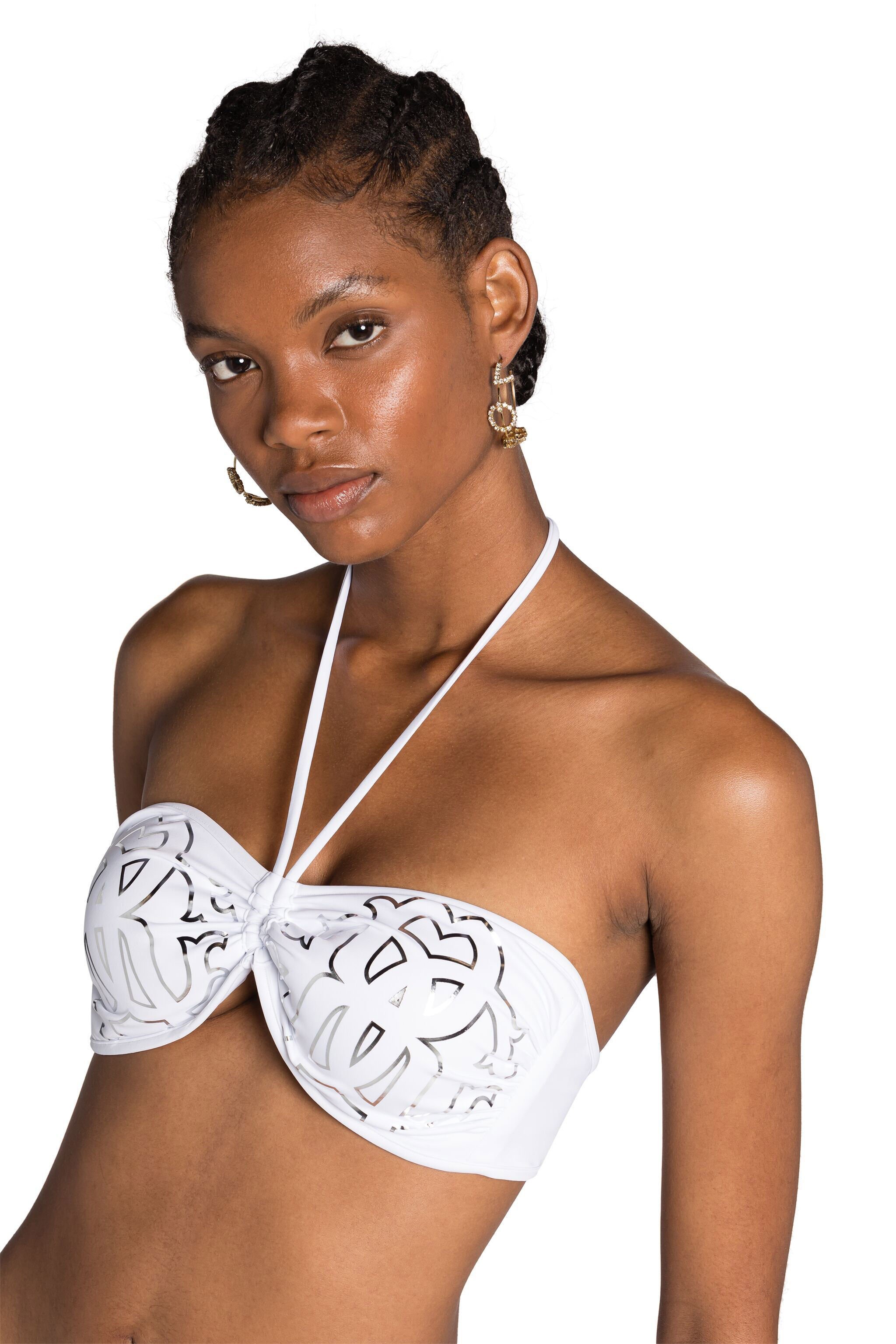 RC Bikini Blanco Logo Monogram RC Blanco KSW01Y-LL002