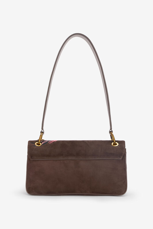 RC Suede Bag with Naturalistic Pattern RC Suede Bag with Naturalistic Pattern Brown VKB018-PC010