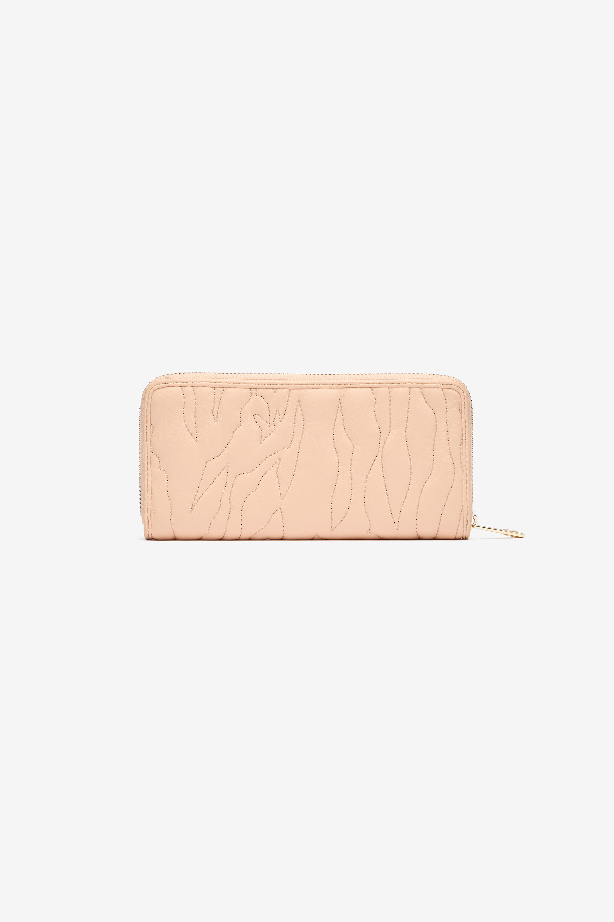 JC Cartera Pespunteada Con Logotipo Marrón claro UFP013-UF500