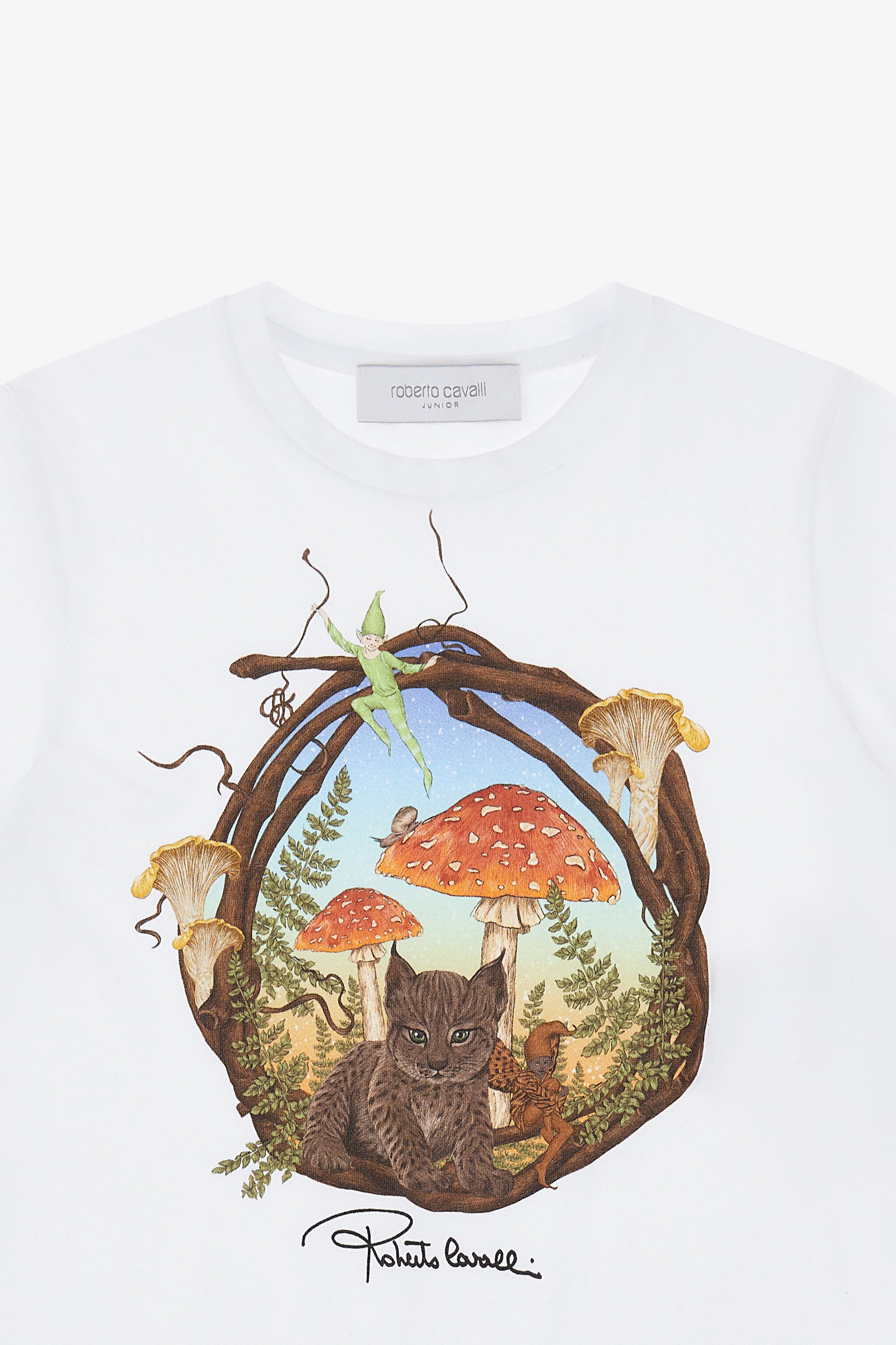 JU Printed T-shirt White TJT64M-JD001