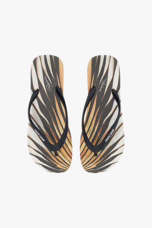 RC Ray of Gold Print Rubber Flip-Flops Gold SRS062-ABL63
