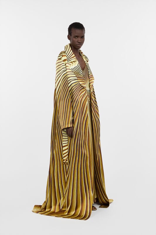 RC Trench In Seta Con Stampa Ray Of Gold SAHARA WWT500-RYS34