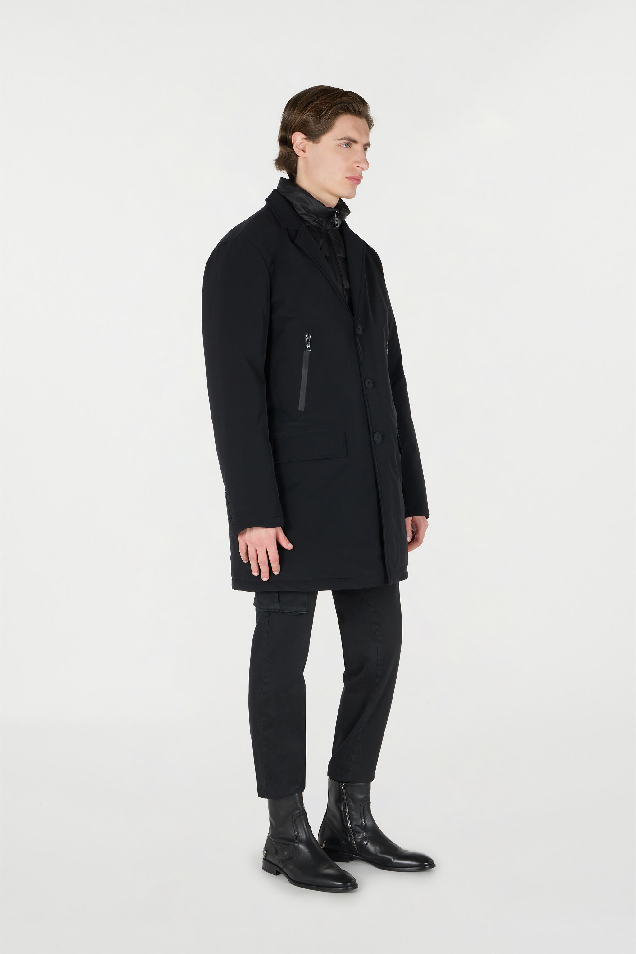 RC Padded Jacket With Quilted Insert Black OOT40E-SBO04