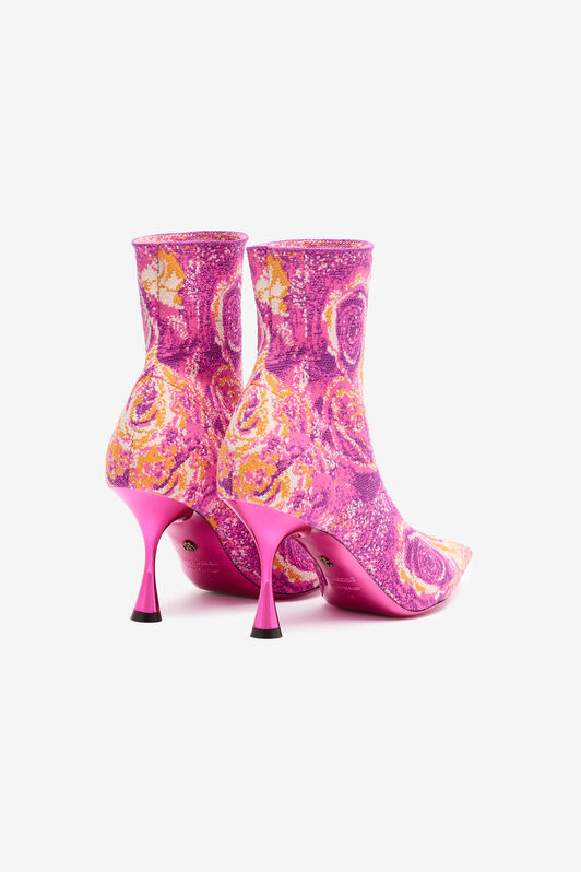 RC Ankle Boots With Rose Inlay Fuchsia UKS004-PQP01