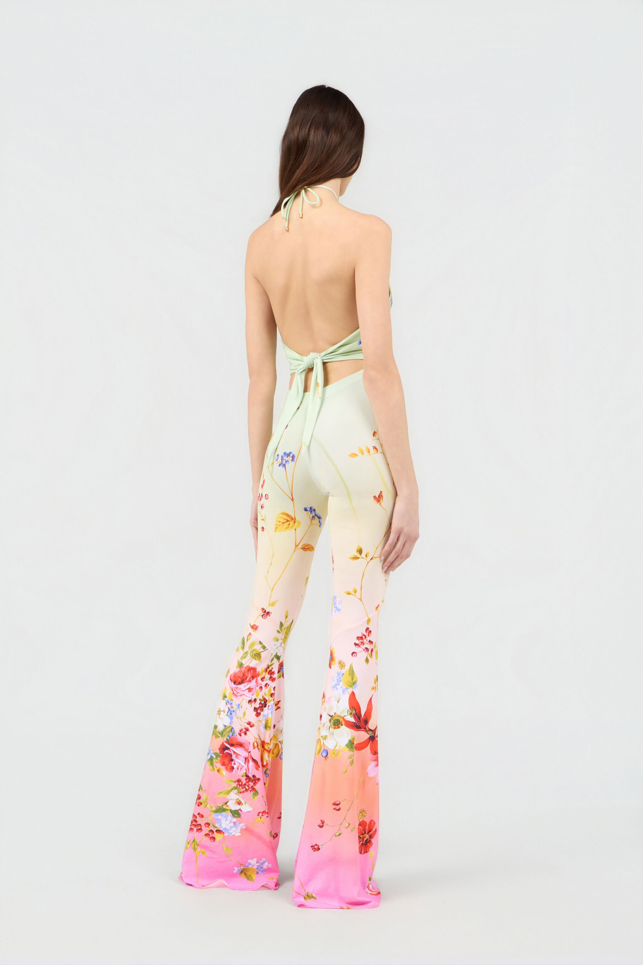 RC Miami Flowers Print Jumpsuit GREEN/FUCHSIA WQT145-LNR32