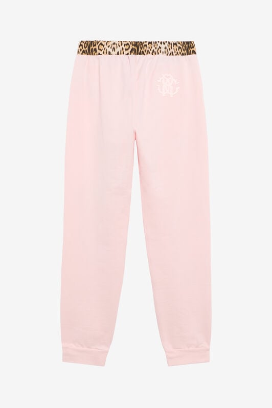 JU Pink Joggers With Leopard Waistband JU Pink Joggers With Leopard Waistband BABY PINK TJT24O-CF050