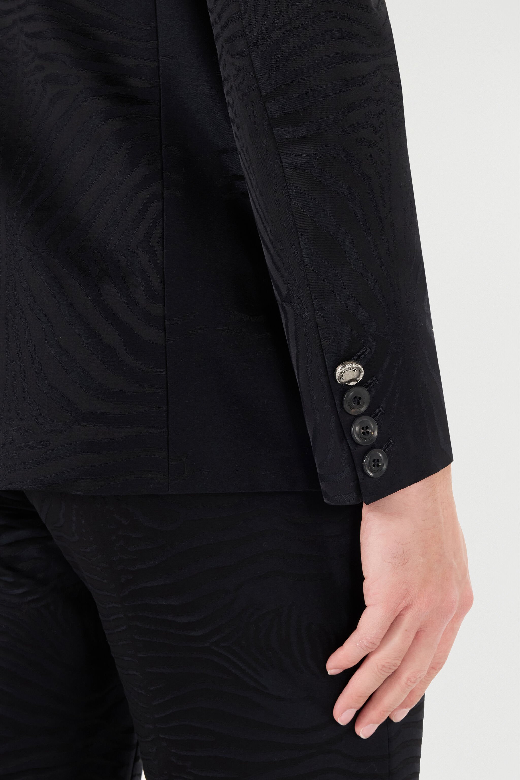 RC Blazer With Solid-Color Tiger Skin Design Black URT410-TJ033