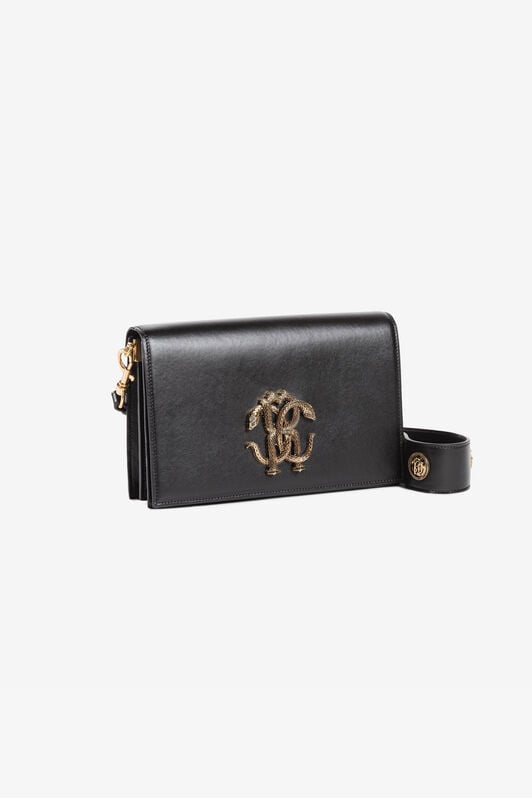 RC Logo-plaque embellished-strap bag RC Logo-plaque embellished-strap bag Black RKB004-PZ132