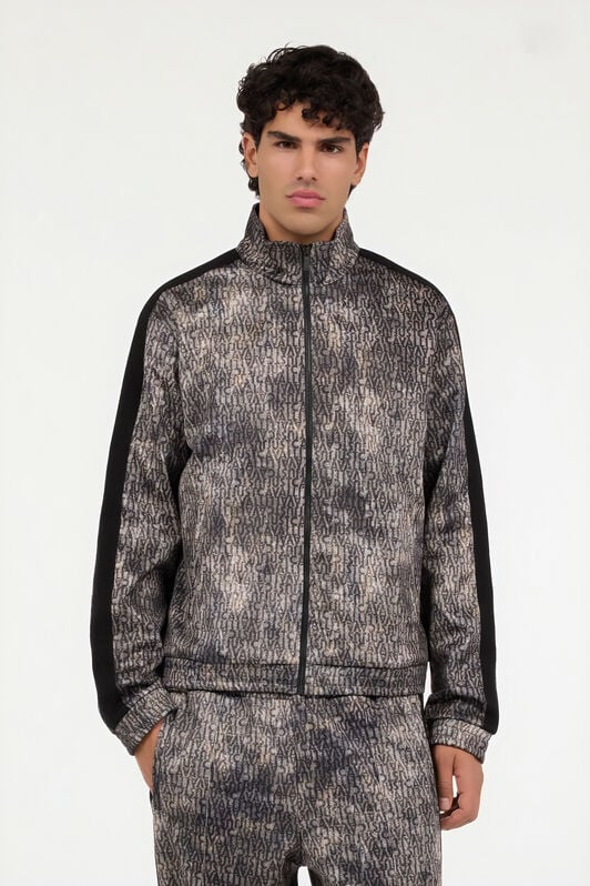 JC Sweatshirt mit verwaschenem Effekt und Allover-Schriftzug 899+316 VFT084-VF128