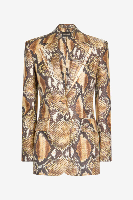 RC Python Print Jacket Light Brown UWT405-4QN93